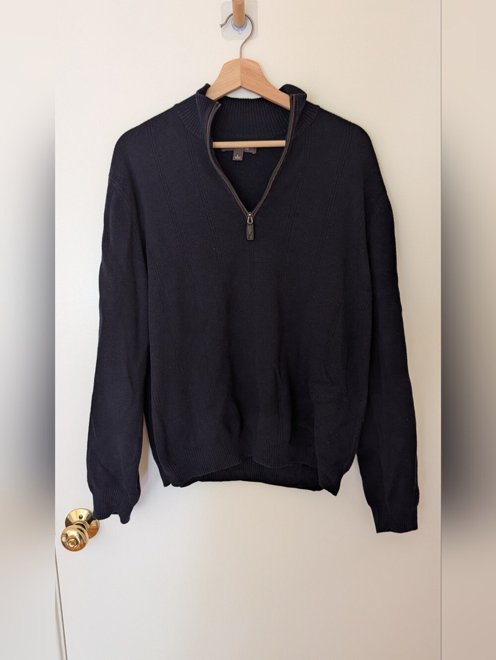Nordstrom Dark Navy Cotton-Cashmere Sweater